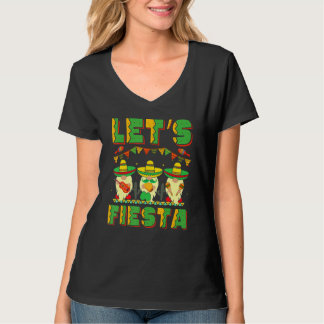 Camiseta Lets Fiesta Cinco De Mayo Mexican Trio Gnomes