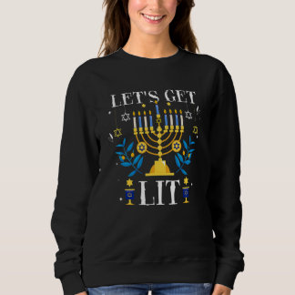 Camiseta Let's Get Lit Christmas Hanukkah Jewish Chanukkah
