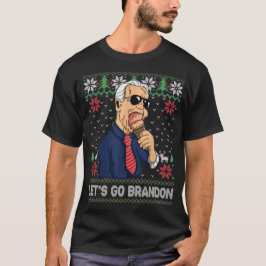 Camiseta Let's Go Brandon Funny Biden Meme Ugly Christmas