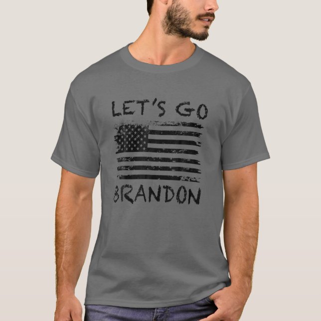 Camiseta Lets Go Brandon Let's Go Brandon USA Flag (Frente)