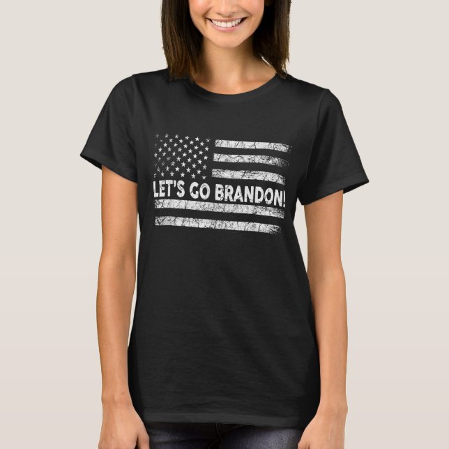 Camiseta Lets Go Branson Brandon Antibiden Black (Frente)