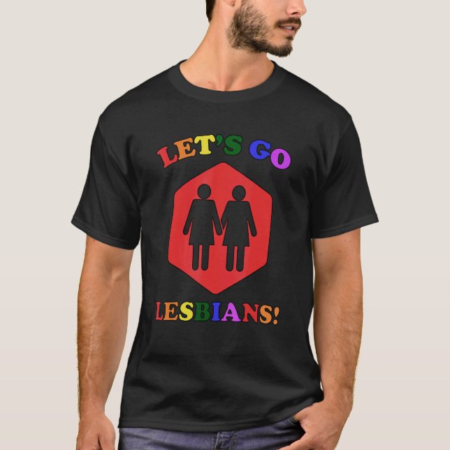Camiseta Let's go Lesbians! Lesbian Pride_7 (Frente)
