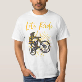 Camiseta Lets Ride, amante de bicicleta