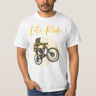 Camiseta Lets Ride, amante de bicicleta