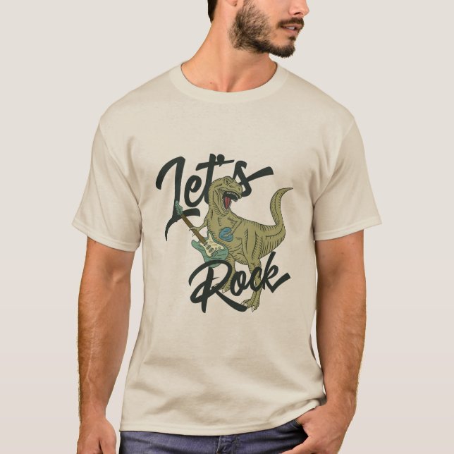 Camiseta Lets Rock Music T Rex (Frente)