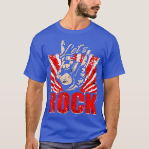 Camiseta Lets Rock Vintage Rock And Roll Music Lovers 1602
