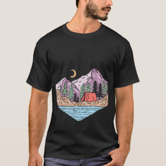 Camiseta Lets Sleep Under Stars Camping Shirt Retro Camper