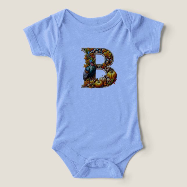 Camiseta Letter B in Thanksgiving style (Design frontal)