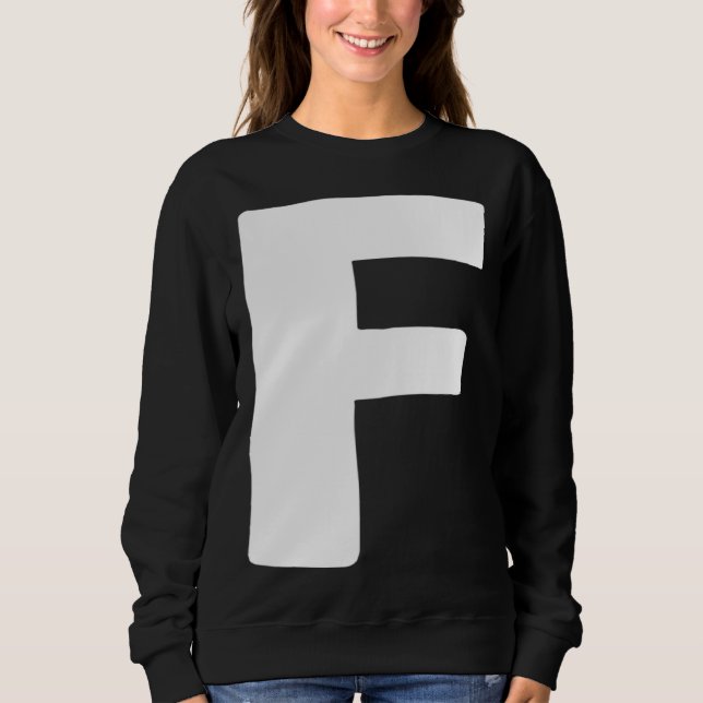 Camiseta Letter F big and bold white (Frente)