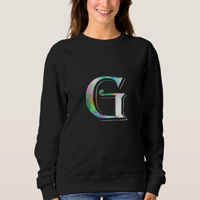 Camiseta Letter G Capital Alphabet Cute Colorful Monogram I (Frente)
