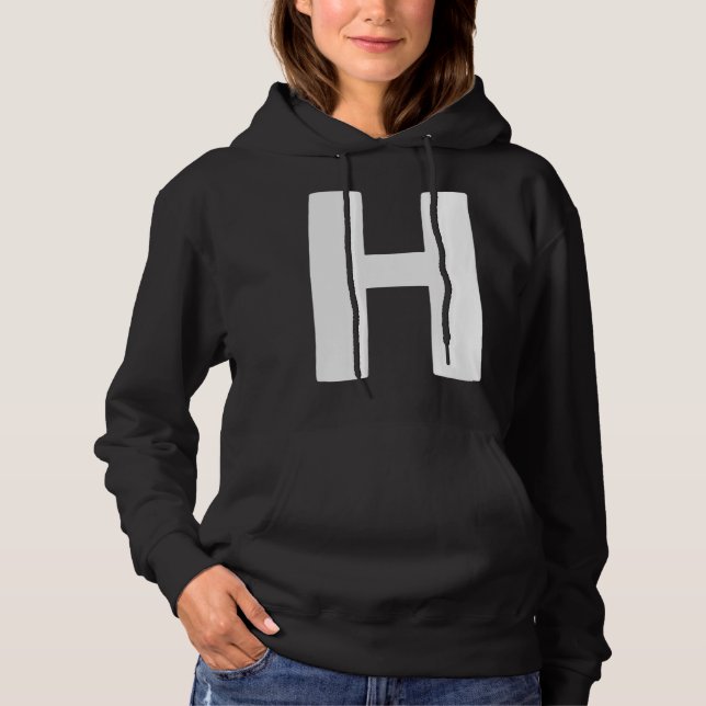 Camiseta Letter H big and bold white (Frente)