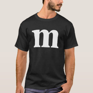 Camiseta Letter m Groups Costume Matume for Halloween ou
