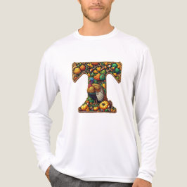 Camiseta Letter Thanksgiving turkey style