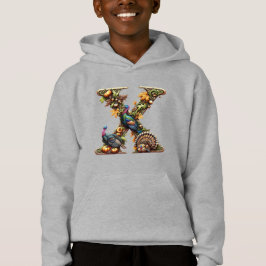 Camiseta Letter X Thanksgiving turkey style