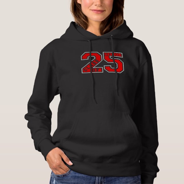CAMISETA LETTERMAN CLASS OF 2025 SENIOR SWAG  RED  SENIOR C (Frente)