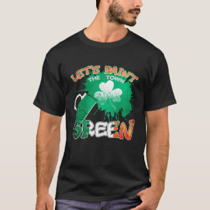 Camiseta Letu2019s Pintar a Rua Verde Irlandesa Patricku20