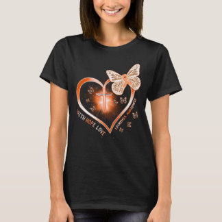 Camiseta leucemia coração sobrevivente do guerreiro