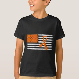 Camiseta Leucemia De Bandeira Americana E Esclerose Múltipl