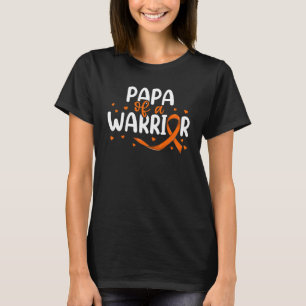 Camiseta Leucemia De Fita Laranja Netos Papa De Guerreiro