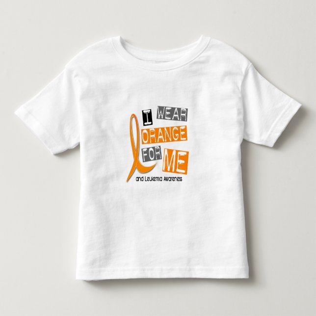Camiseta Leucemia eu visto a laranja para MIM 37 (Frente)