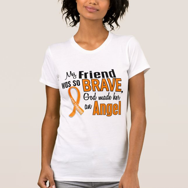 Camiseta Leucemia (fêmea) do amigo do anjo (Frente)
