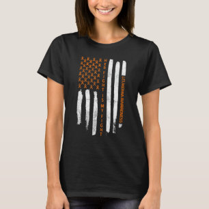 Camiseta Leucemia Fita Laranja de Conscientização 4 de Julh
