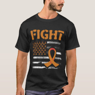 Camiseta Leucemia Fita Luta Contra a Leucemia de Bandeira A