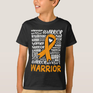 Camiseta Leucemia Guerreiro do Cancer sanguíneo Laranja Fit