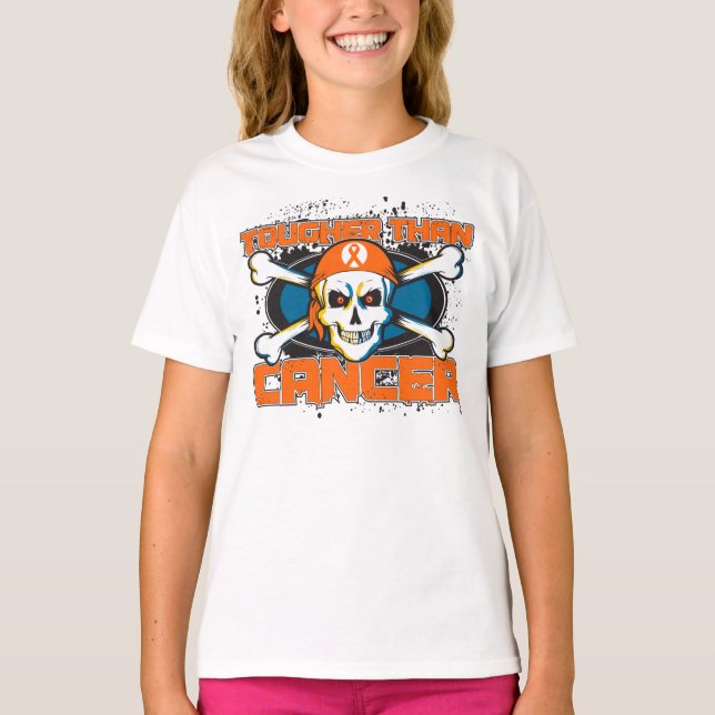 Camiseta Leucemia Mais Forte Que O Crânio Do Cancer (Frente)