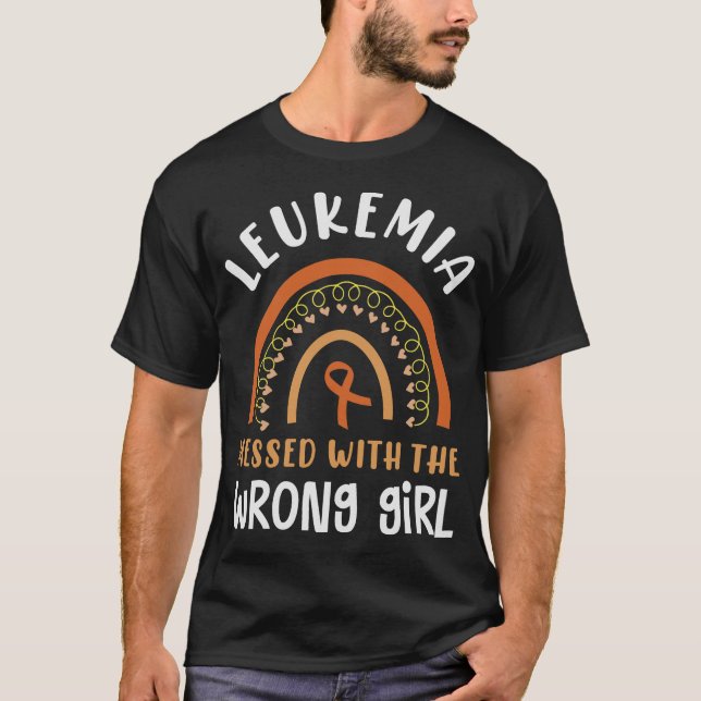 Camiseta Leucemia Mensada Com O Cancer Errado Awarene (Frente)
