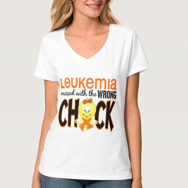 Camiseta Leucemia Mensada Com O Pintinho Errado (Frente)