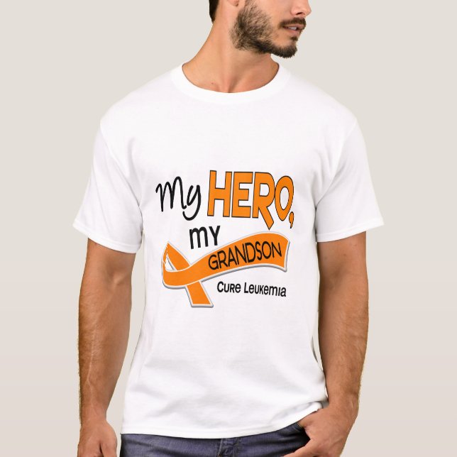 Camiseta Leucemia MEU HERÓI MEU NETO 42 (Frente)