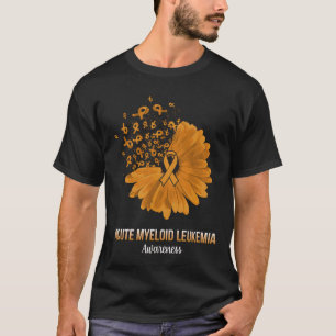 Camiseta Leucemia Mieloide Aguda Consciência Laranja Flo de