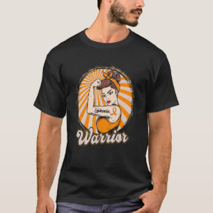 Camiseta Leucemia Mulher Guerreira Laranja Leucemia A
