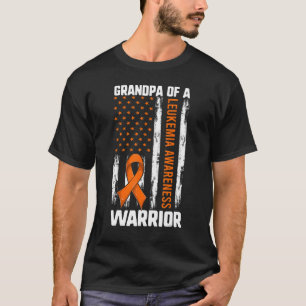 Camiseta Leucemia Netos Avô De Um Americano Guerreiro