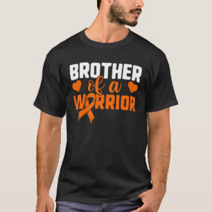 Camiseta Leucemia Para Homens Irmão De Fita Guerreira