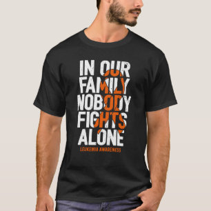 Camiseta Leucemia Sensação de Consciência Familiar Suporte