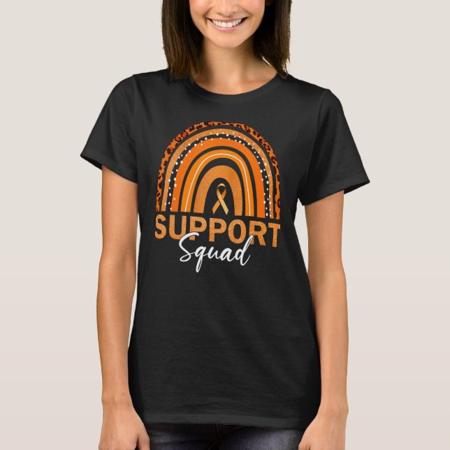 Camiseta Leucose de apoio ao arco-íris do leopardo (Frente)
