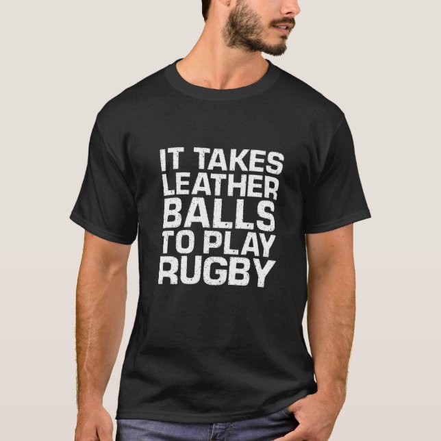 Camiseta Leva Bolas De Couro Para Jogar Rugby (Frente)