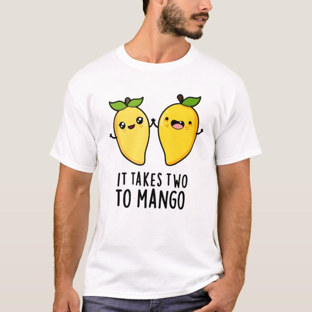 Camiseta Leva Dois Para Mango Engraçado Dançando Fruta (Frente)