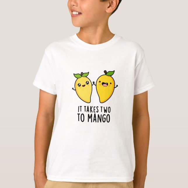 Camiseta Leva Dois Para Mango Engraçado Dançando Fruta (Frente)