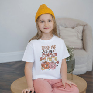 Camiseta Leva-Me Ao Pumpkin Patch, Fall Vibes Kids
