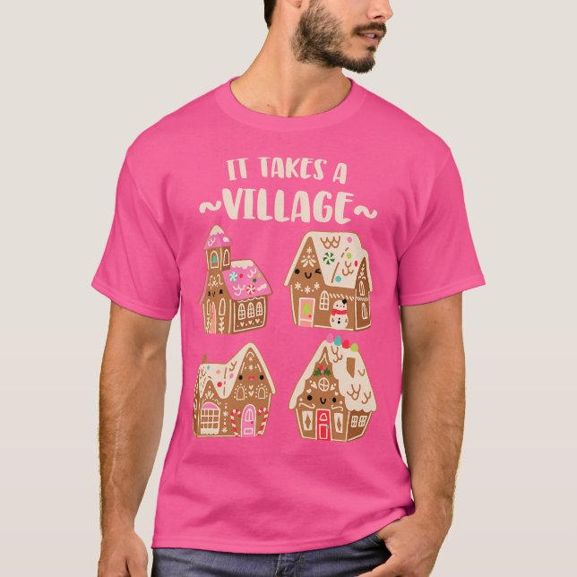 Camiseta Leva Uma Vila Engraçada Pão De Natal (Frente)