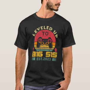 Camiseta Levada Ao Big Sis 2023 Nova Irmã Gamer Pregna
