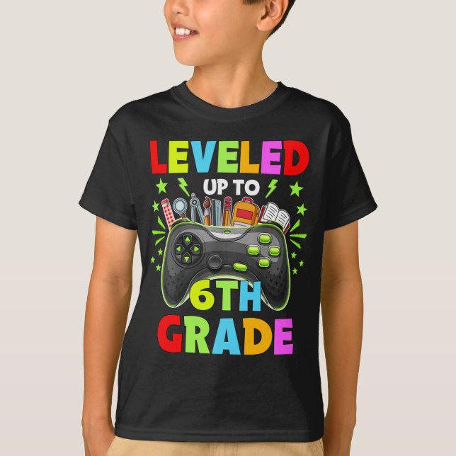 Camiseta Levado até 6 Grau de 6 de Professores Voltar para (Frente)
