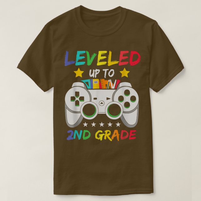 Camiseta Levado Até segundo Jogo De Vídeo De Volta À Escola (Frente do Design)