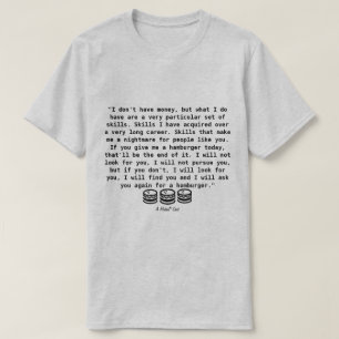 Camiseta Levado com Hambúrgueres - Um MisterP Shirt