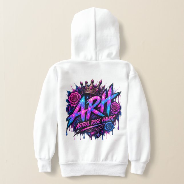 Camiseta Levado pelas estrelas - logotipo ARH (Postura das costas)