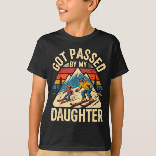 Camiseta Levado Pelo Meu Filho Piada Pai De Esqui Retro Vib