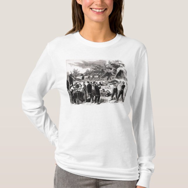 Camiseta Levando fora o ferido após o Antietam (Frente)